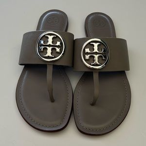 Tory Burch Benton Womens Leather Thong Flat Sandals